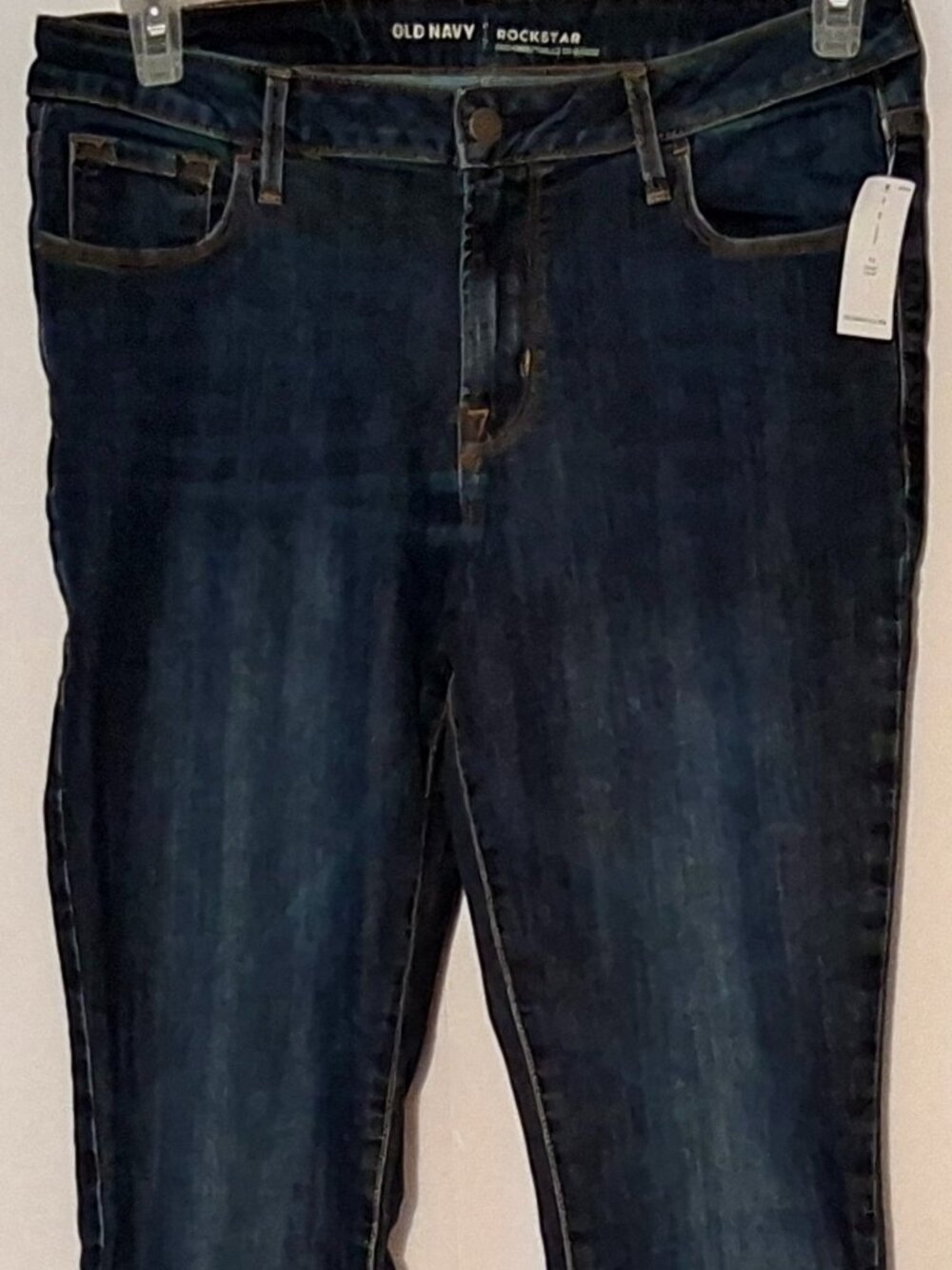 Women's Old Navy Rockstar Mid-Rise, Blue-Faded Denim Jeans